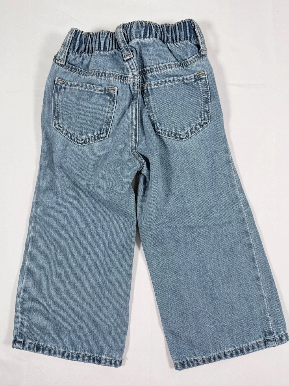 OLD NAVY Girls Two Tone Baggy Wide Leg Jeans 2T Colorblock 90s Y2K Retro Boho